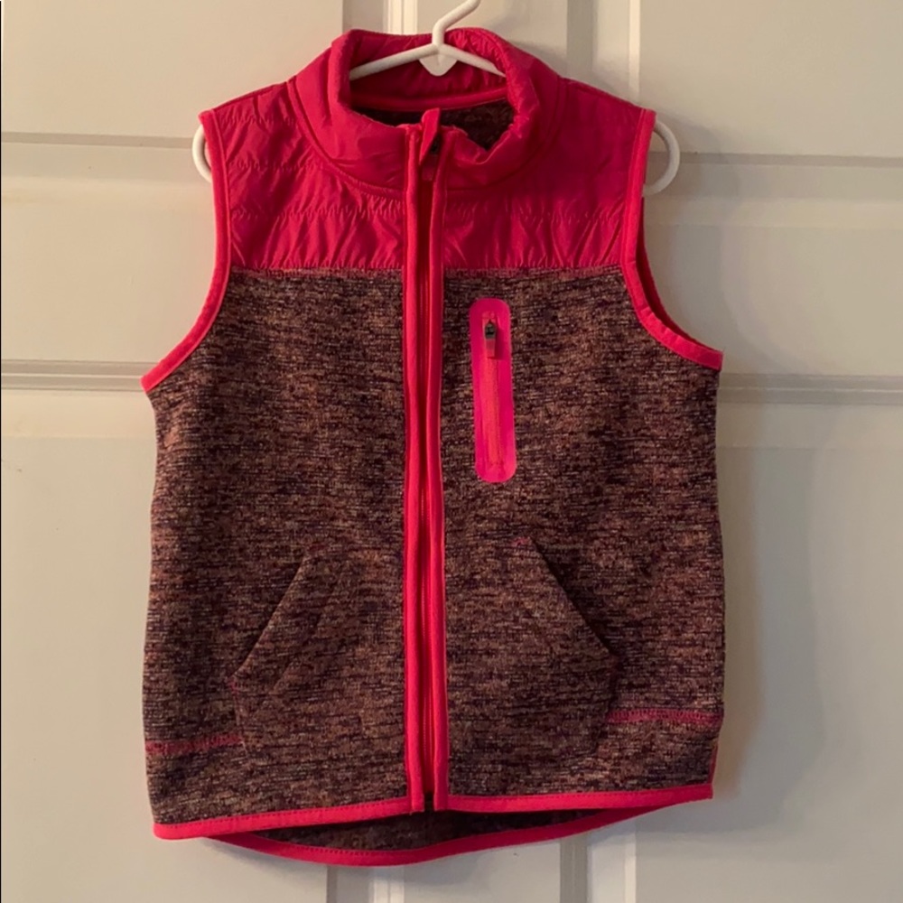 Girls Cat & Jack Zip Up Vest, Size S 6/6X